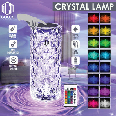 Crystal Lamp Rose Light Diamond Lamp