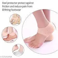 Half Heel Anti-Crack Silicone Socks (Pair)