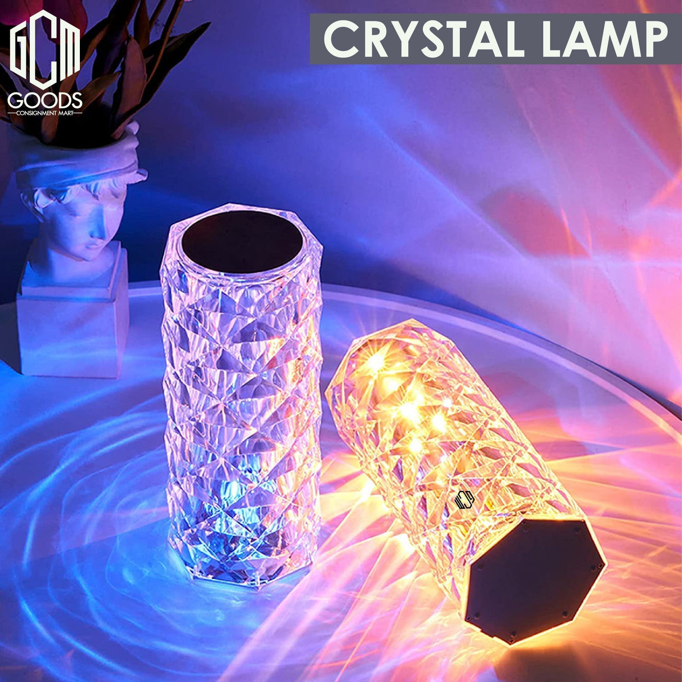 Crystal Lamp Rose Light Diamond Lamp