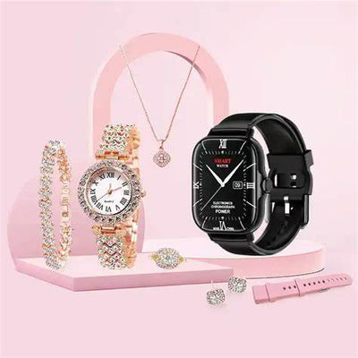 Analog Ladies Watch With Bracelet And Ring